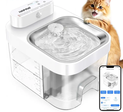 Smart Wi-Fi Cat Water Fountain | 5000mAh Battery, APP Control & Auto Dispenser – Clean & Waste Water Separated