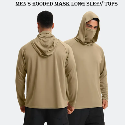 6-Pack Men's Lightweight Hoodie Pullover Set | UPF Sun Protection, Quick-Dry & Breathable | Long Sleeve with Face Mask | Multi-Occasion Casual Tops